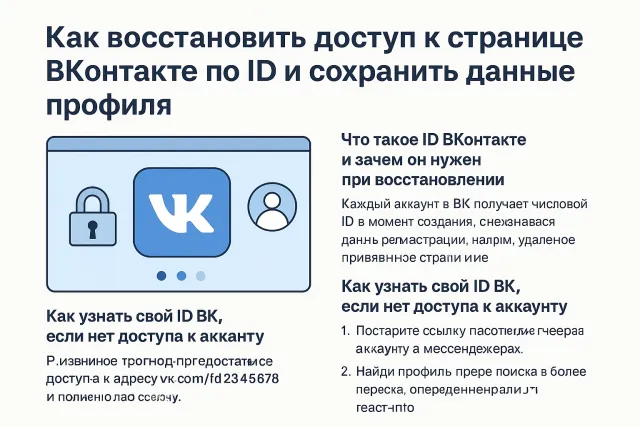 Как восстановить доступ к странице ВКонтакте по ID и сохранить данные профиля